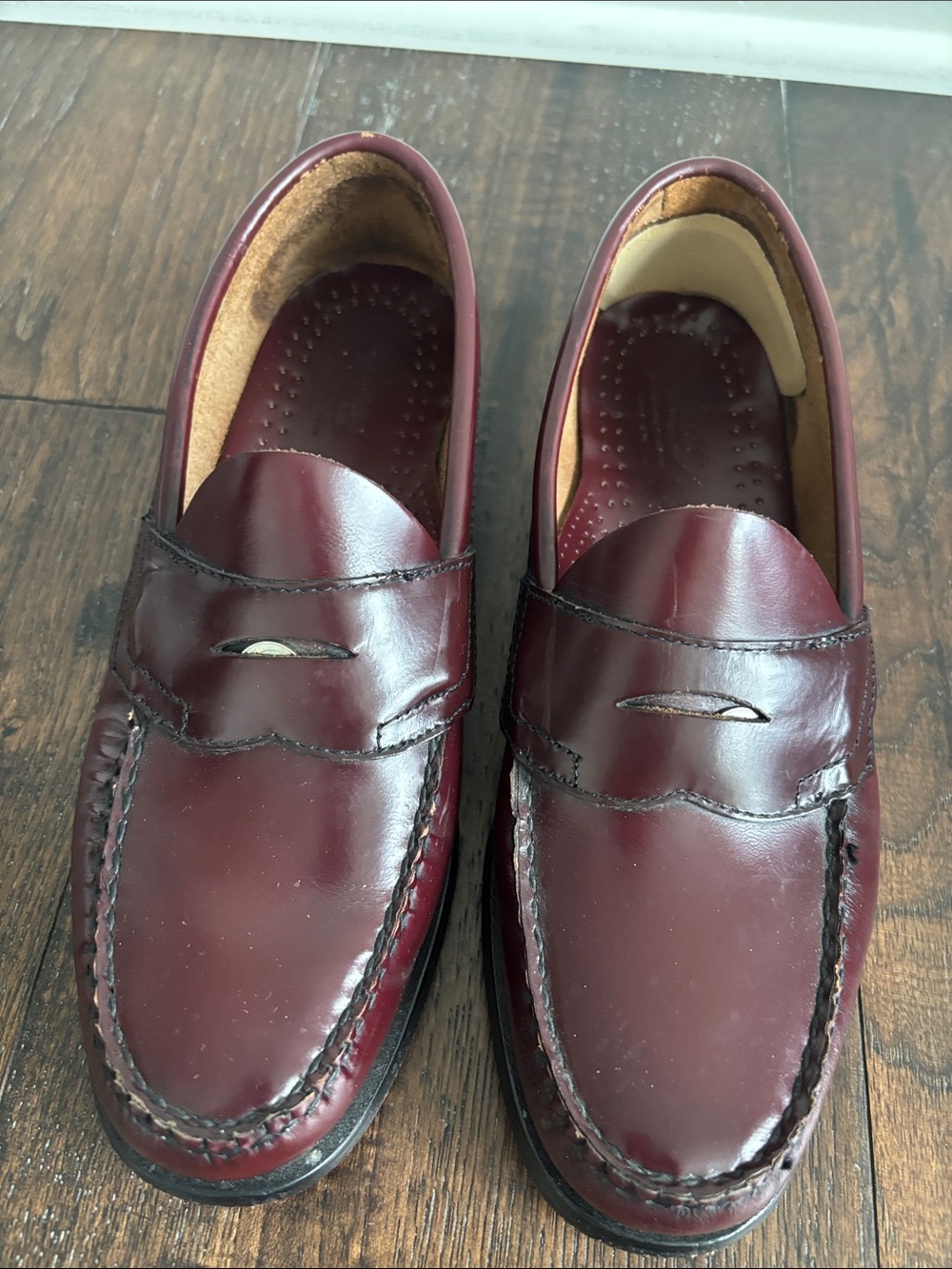 G.H. Bass & Co. Men's Penny Loafers in Burgundy Leather